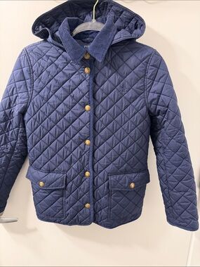Polo by Ralph Lauren Navy Quilted Hooded Puffer Jacket